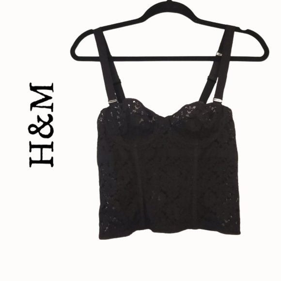 H&M Other - H&M corset black lace and mesh 8